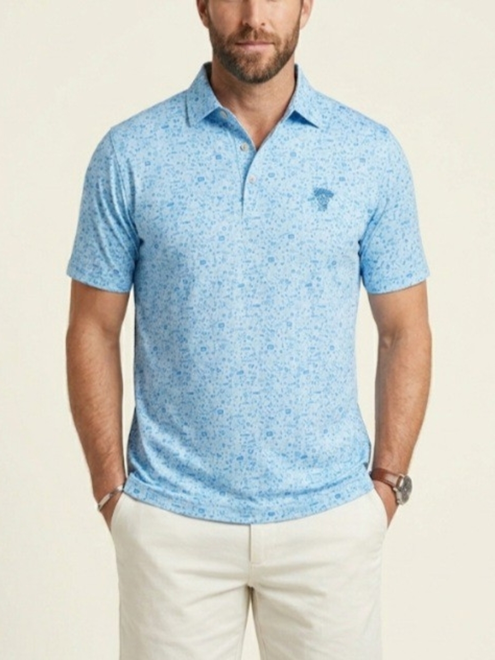 Peter Millar Summer Comfort Toga Party Golf Polo Shirt- Size M